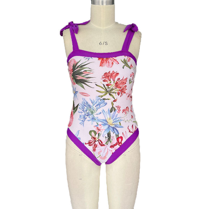 Retro Swimsuit Conservative One-piece Suit Women